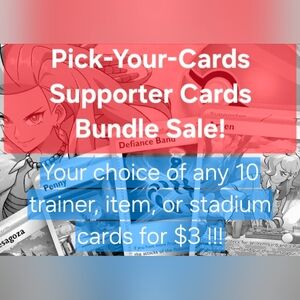 $3 Pokemon Build Your Own Supporter Cards Bundle !